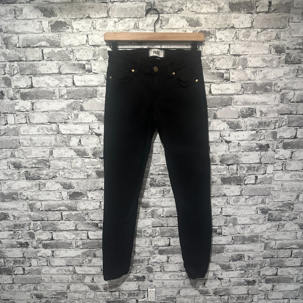 EUC Paige Verdugo Ankle Jeans Women's 26 Skinny Black
